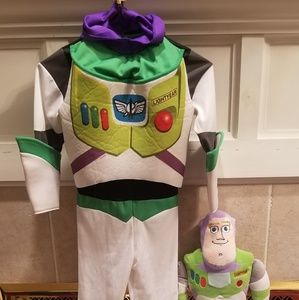 Buzz Lightyear costume and stuffed friend
